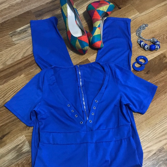 Pants - Sexy Blue Jumpsuit